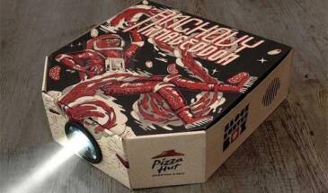 Pizza Hut Blockbuster Box — прикольный кинопроектор в каждой коробке пиццы {видео}