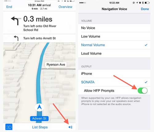 Как услышать голосовые подсказки навигатора iPhone в автомобиле, если играют CD или радио