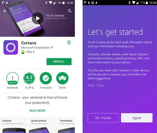 Как выглядит Cortana на Android и как ею пользоваться - #cortana