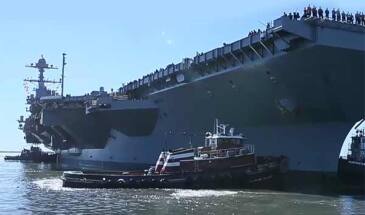 Новый CVN-78 «Gerald R. Ford» успешно прошел заводские ходовые испытания [видео]