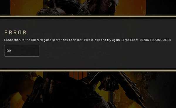 Ошибки CoD Black Ops 4: BLZBNTBGS000003F8