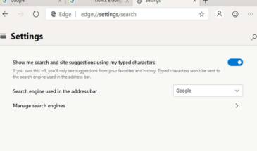 Поисковик по умолчанию в новом Edge Chromium: как поменять
