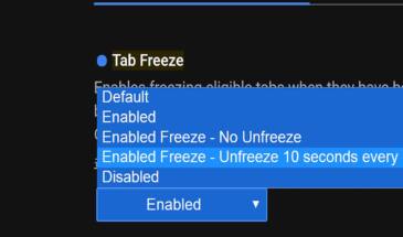 Функция Tab Freeze в Chrome: зачем она и как включить