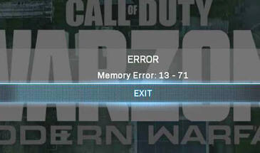 Ошибка 13-71 в Warzone / Modern Warfare — что можно сделать [архивъ]