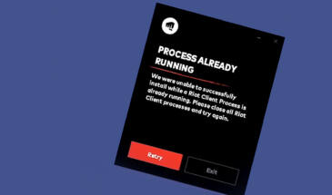 Если Valorant пишет Process Already Running и в игру зайти не получается