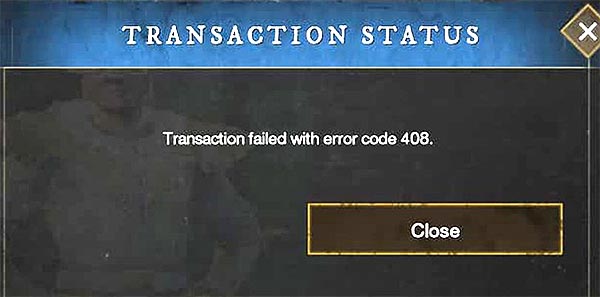 проблемы New World - Transaction failed (код ошибки 408)