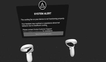 Cooling fan on your device is not functioning properly у Oculus Quest: что делать?