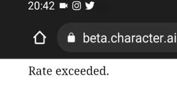«Ошибка» Rate Exceeded в Character AI: что делать?