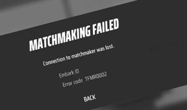 Если ошибка TFMR0002 и matchmaking failed в The Finals