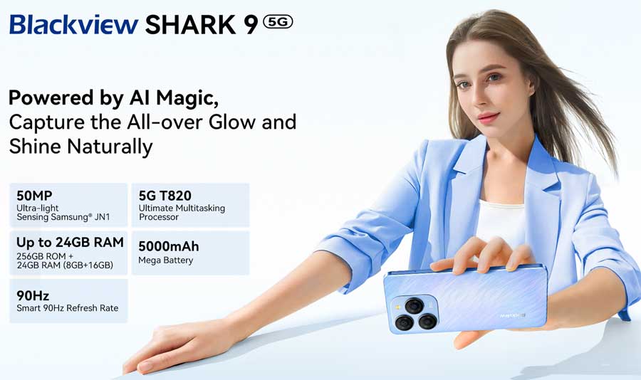 Новый SHARK 9 5G от Blackview: еще один законодатель молодежной моды